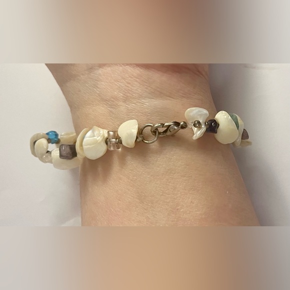 Shell gemstone bracelet size 7 1/2 jewelry - Picture 12 of 16